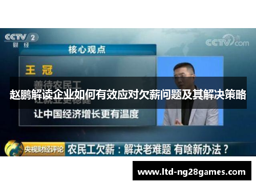 赵鹏解读企业如何有效应对欠薪问题及其解决策略